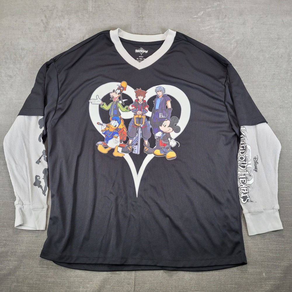 Disney Kingdom Hearts Sora 02 Mesh Jersey Long Sleeve‎ Shirt Womens XL